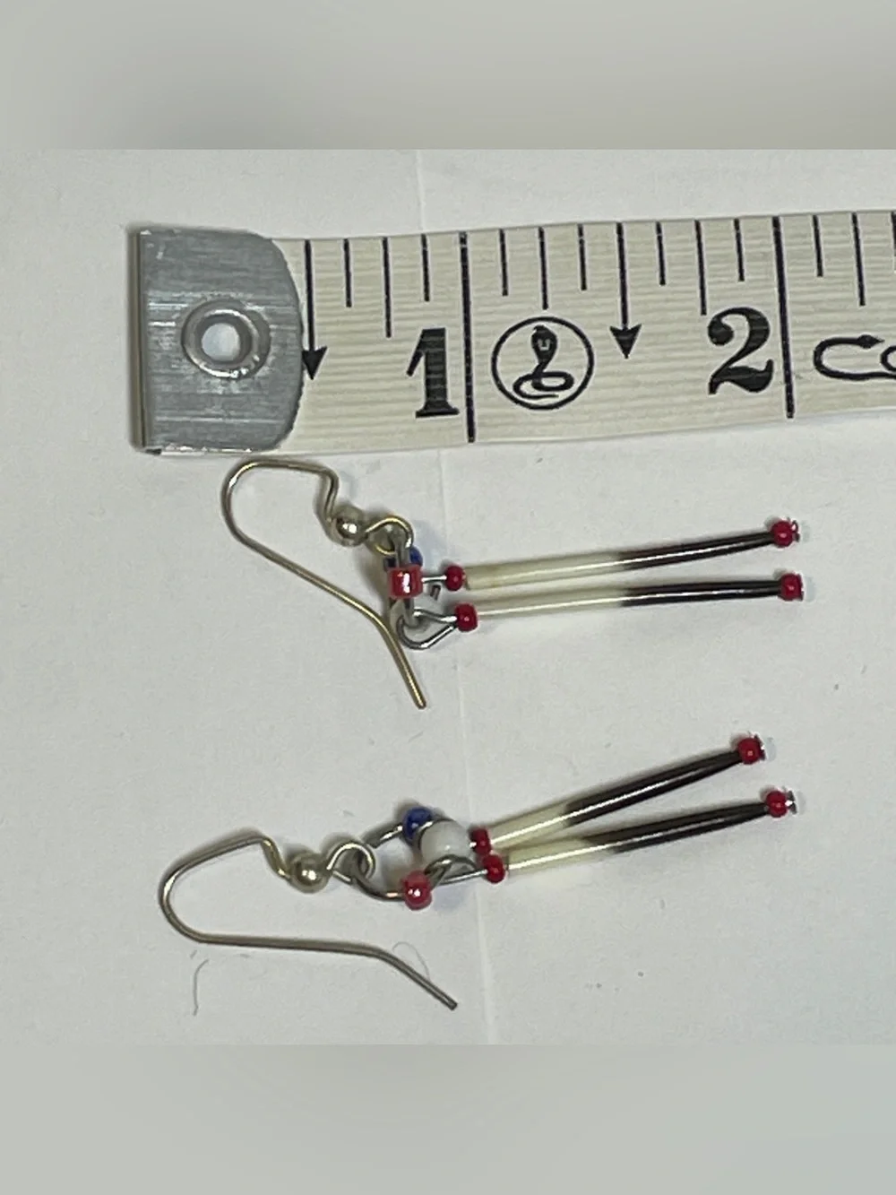 Porcupine Quill Earrings, Beautiful, patriotic, Elegant, Boho